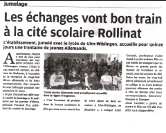 Zeitungsartikel Argenton Mai 2014